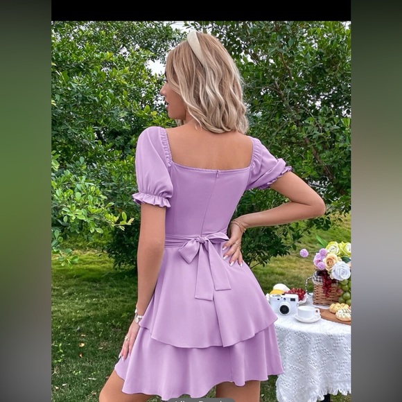 Sweetheart Neck Layered Princess Dress - Picture 2 of 5